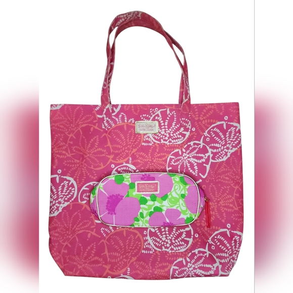 Estee Lauder Handbags - Lilly Pulitzer x Estee Lauder Tote Bag Set